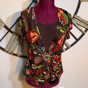 Choices Multicolor Patterned Blouse